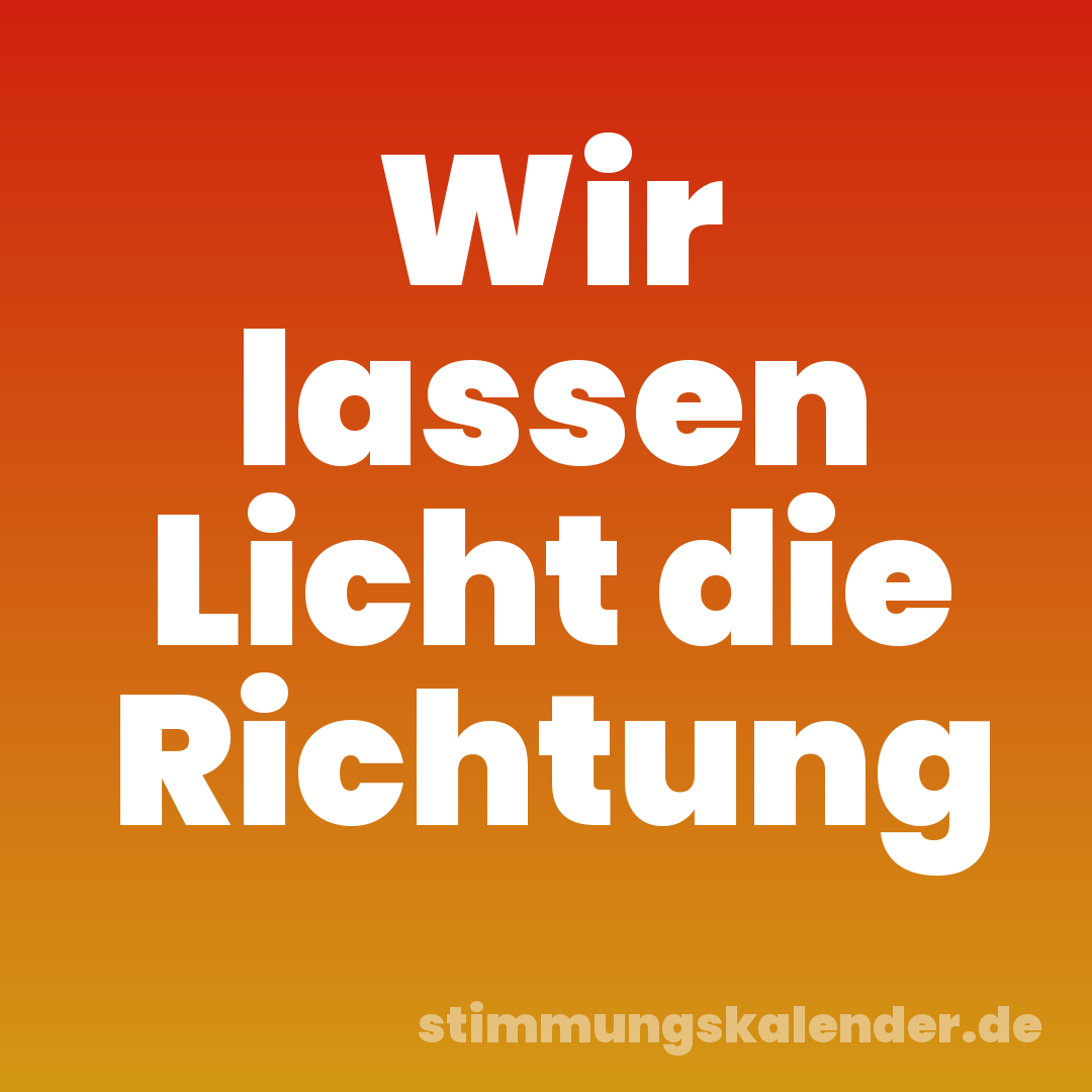 Wir lassen Licht die Richtung