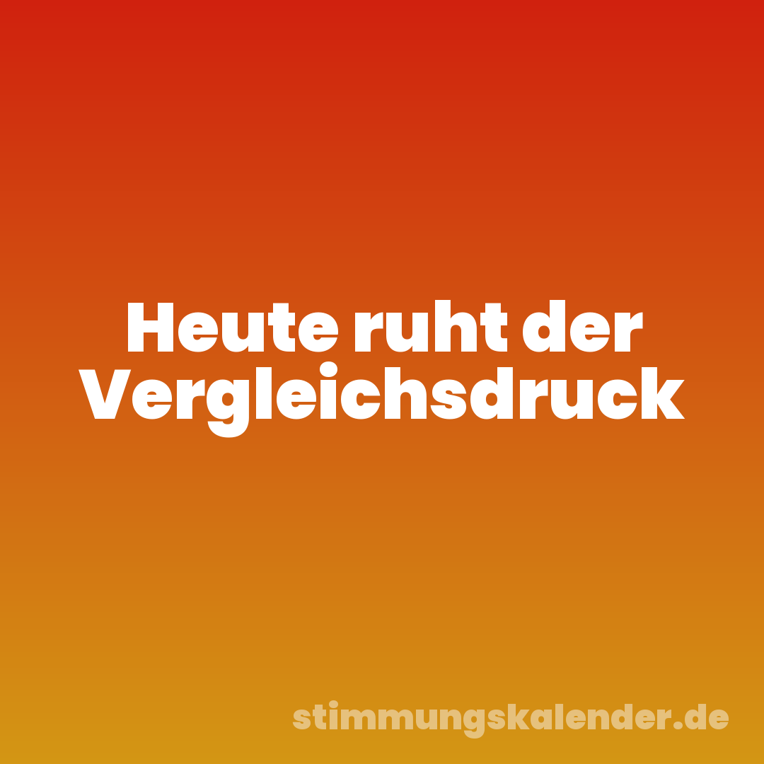 Heute ruht der Vergleichsdruck