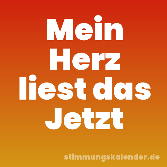 Mein Herz liest das Jetzt