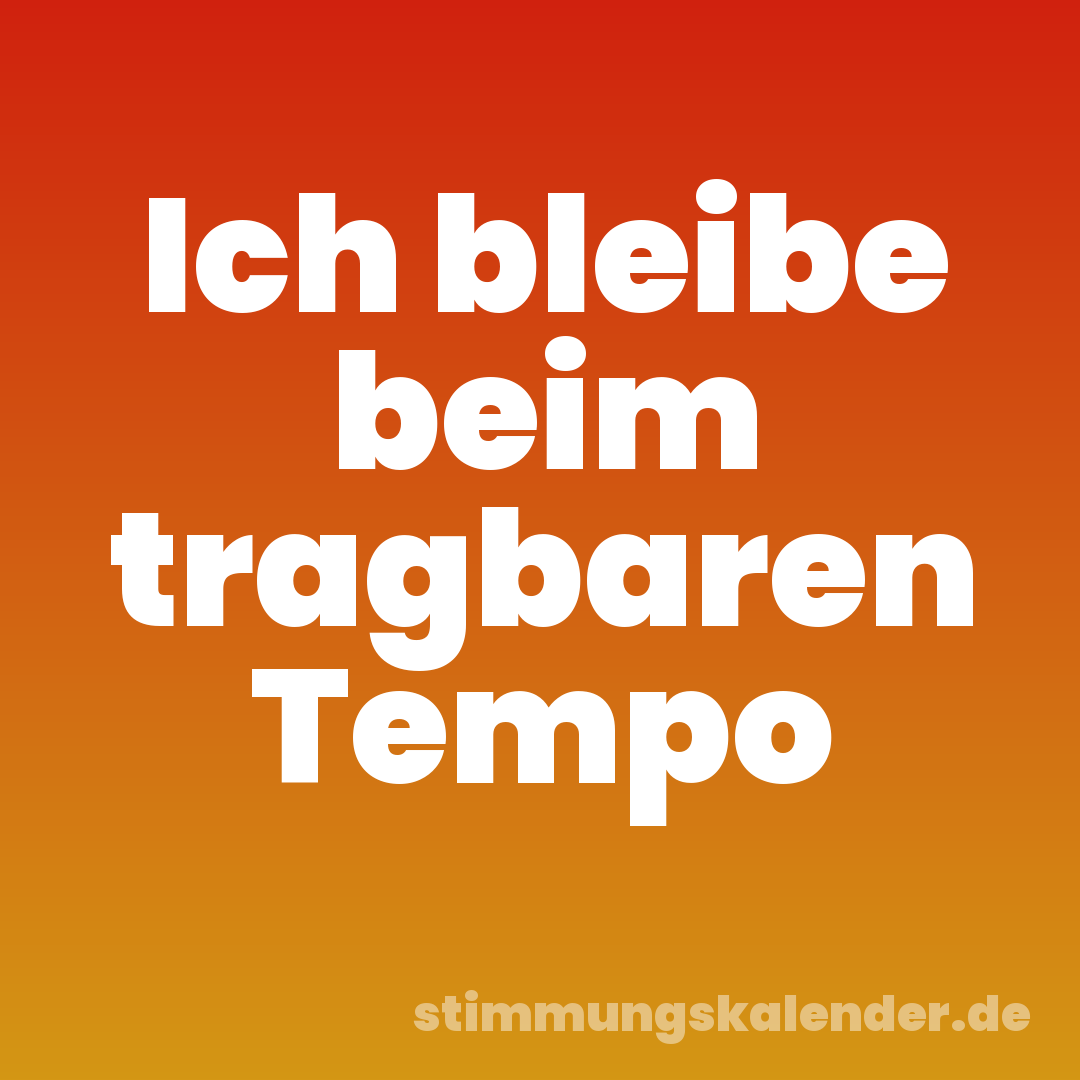 Ich bleibe beim tragbaren Tempo