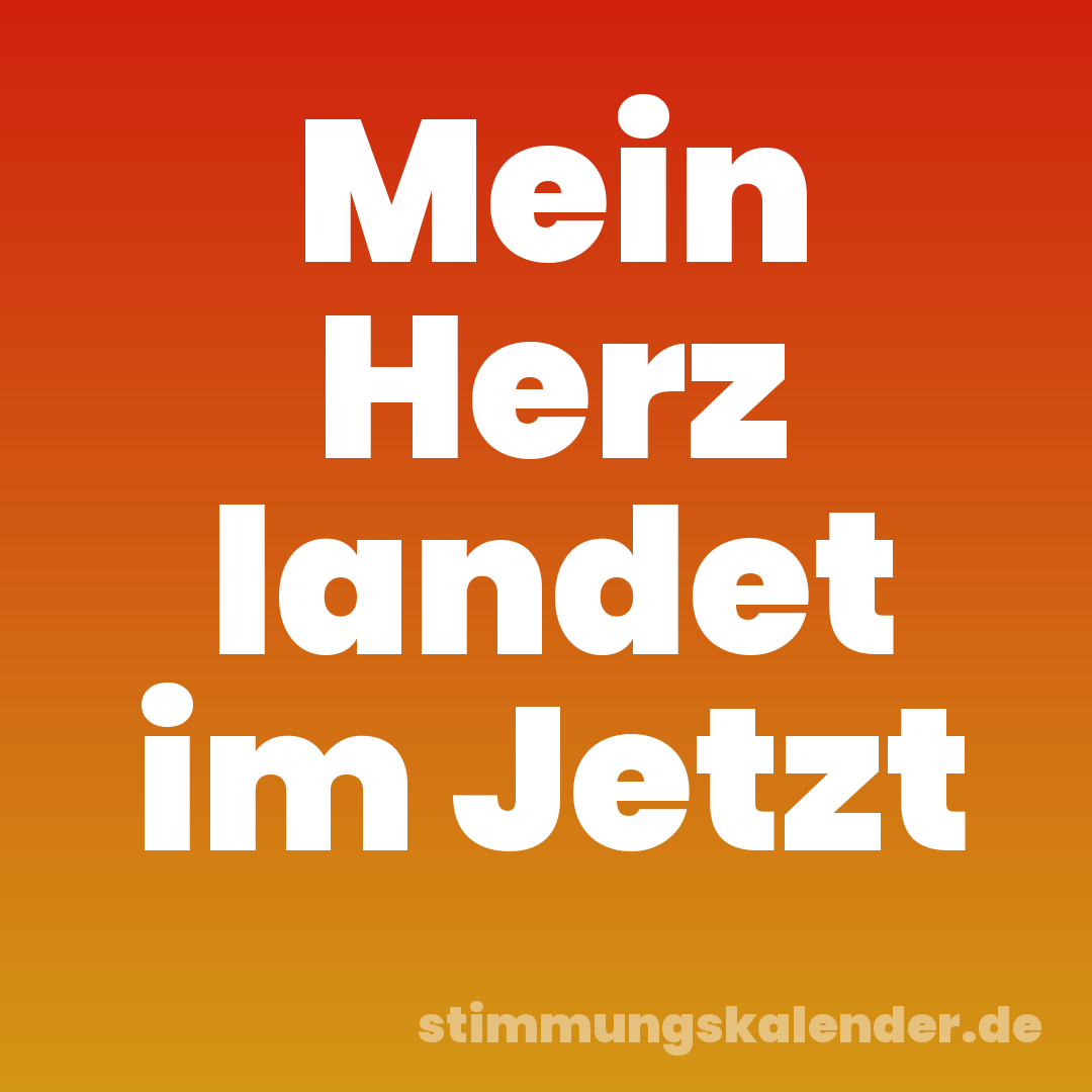 Mein Herz landet im Jetzt