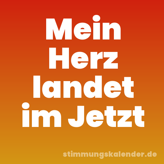 Mein Herz landet im Jetzt