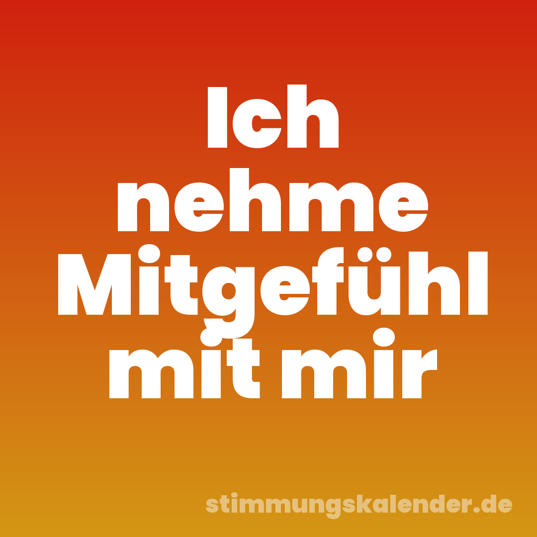 Ich nehme Mitgefühl mit mir