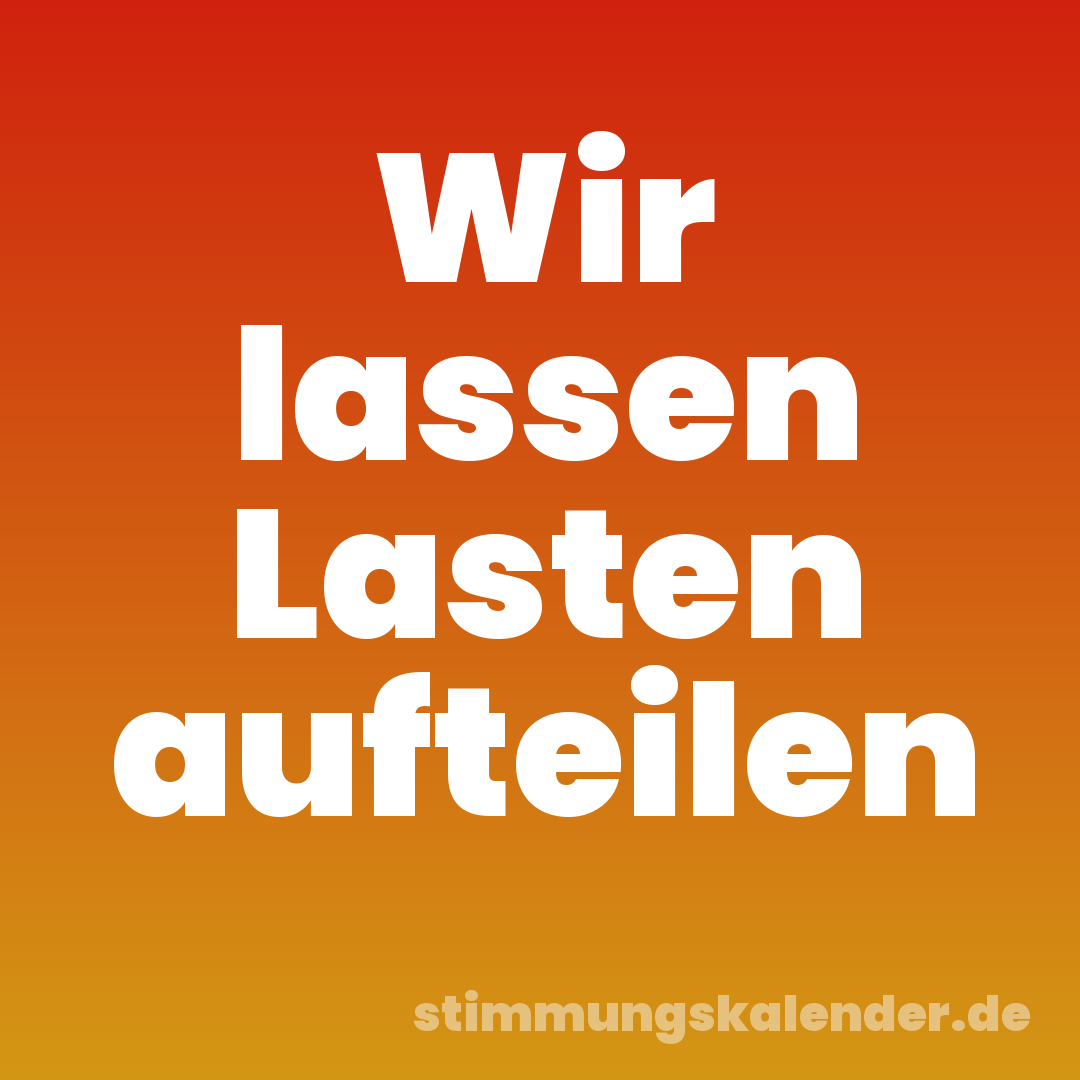 Wir lassen Lasten aufteilen