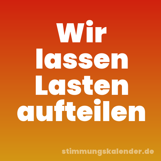 Wir lassen Lasten aufteilen