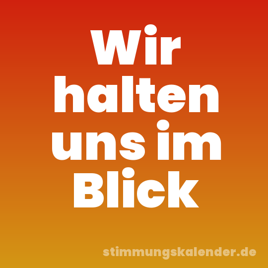 Wir halten uns im Blick