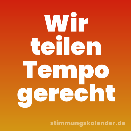 Wir teilen Tempo gerecht