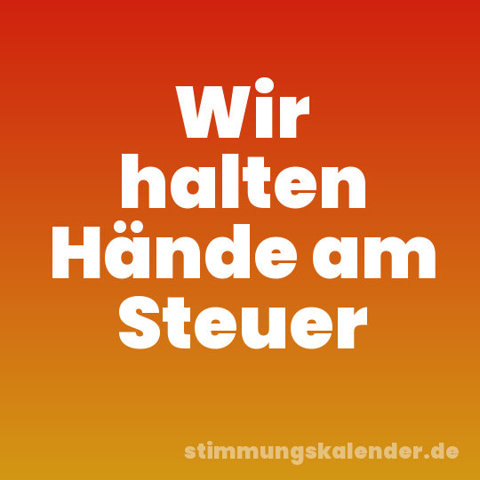 Wir halten Hände am Steuer