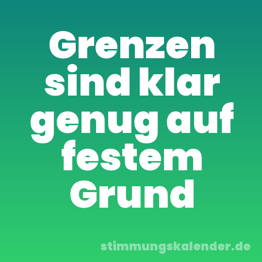 Grenzen sind klar genug auf festem Grund