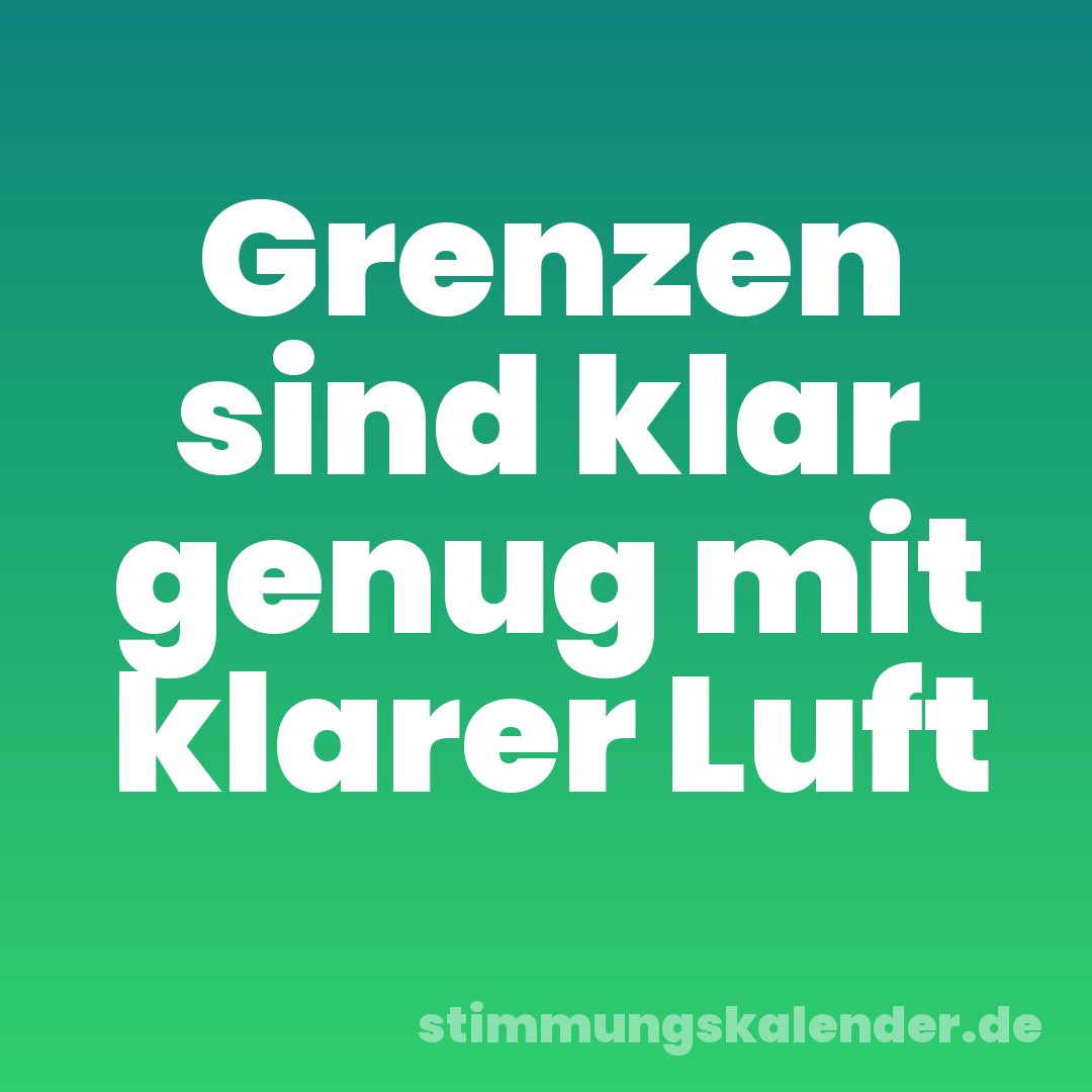 Grenzen sind klar genug mit klarer Luft