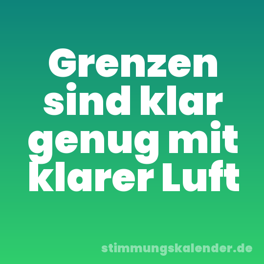 Grenzen sind klar genug mit klarer Luft