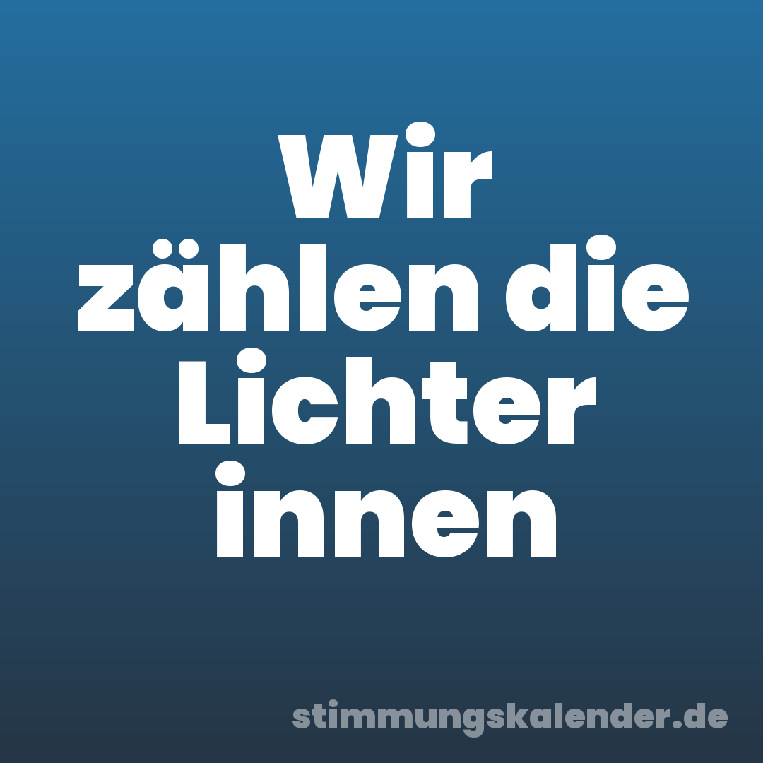 Wir zählen die Lichter innen
