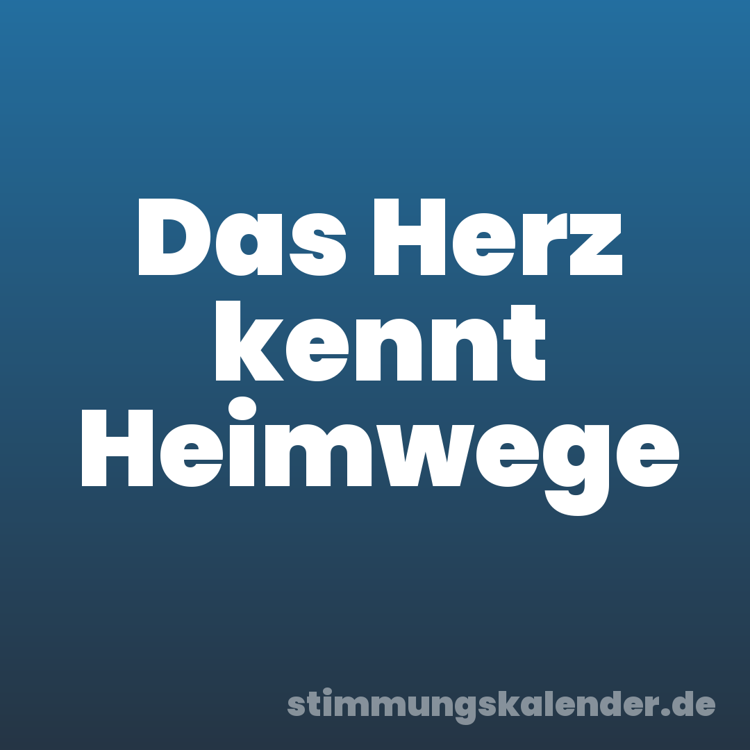 Das Herz kennt Heimwege