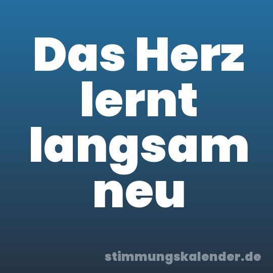 Das Herz lernt langsam neu