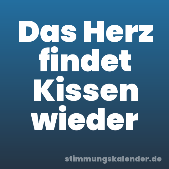 Das Herz findet Kissen wieder