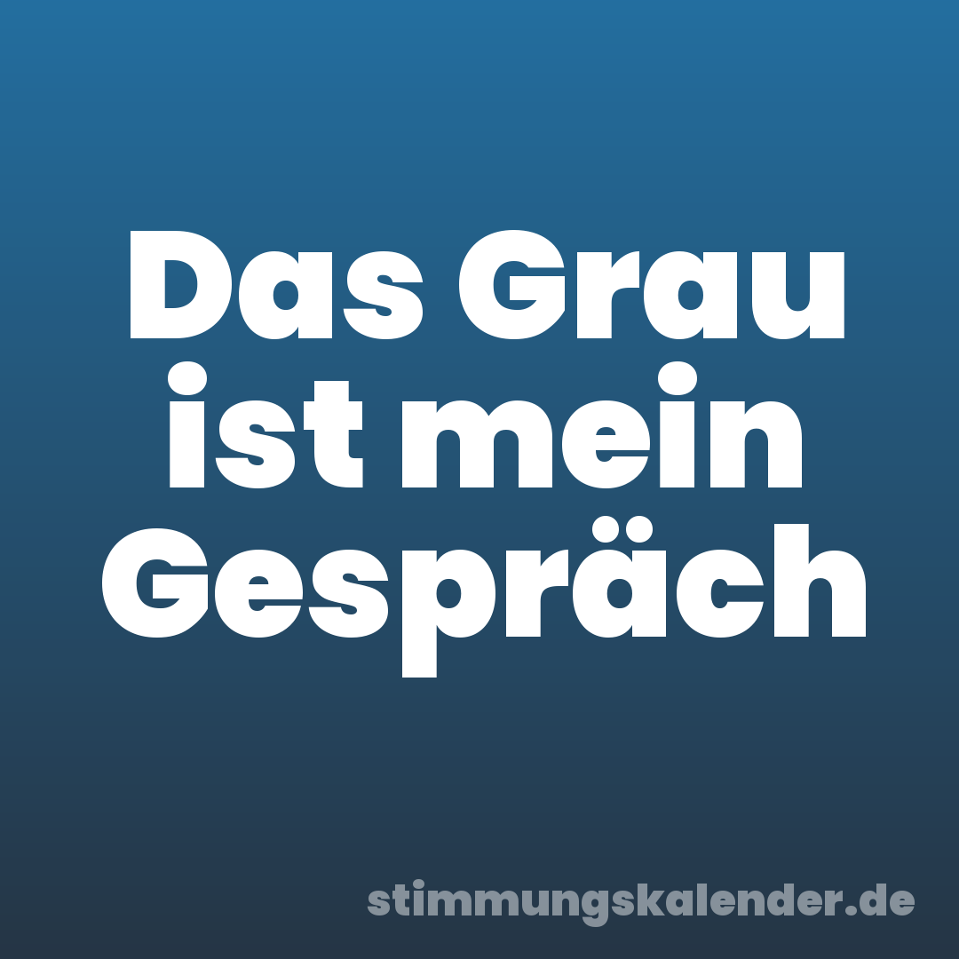 Das Grau ist mein Gespräch