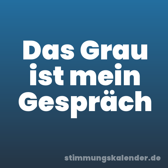 Das Grau ist mein Gespräch