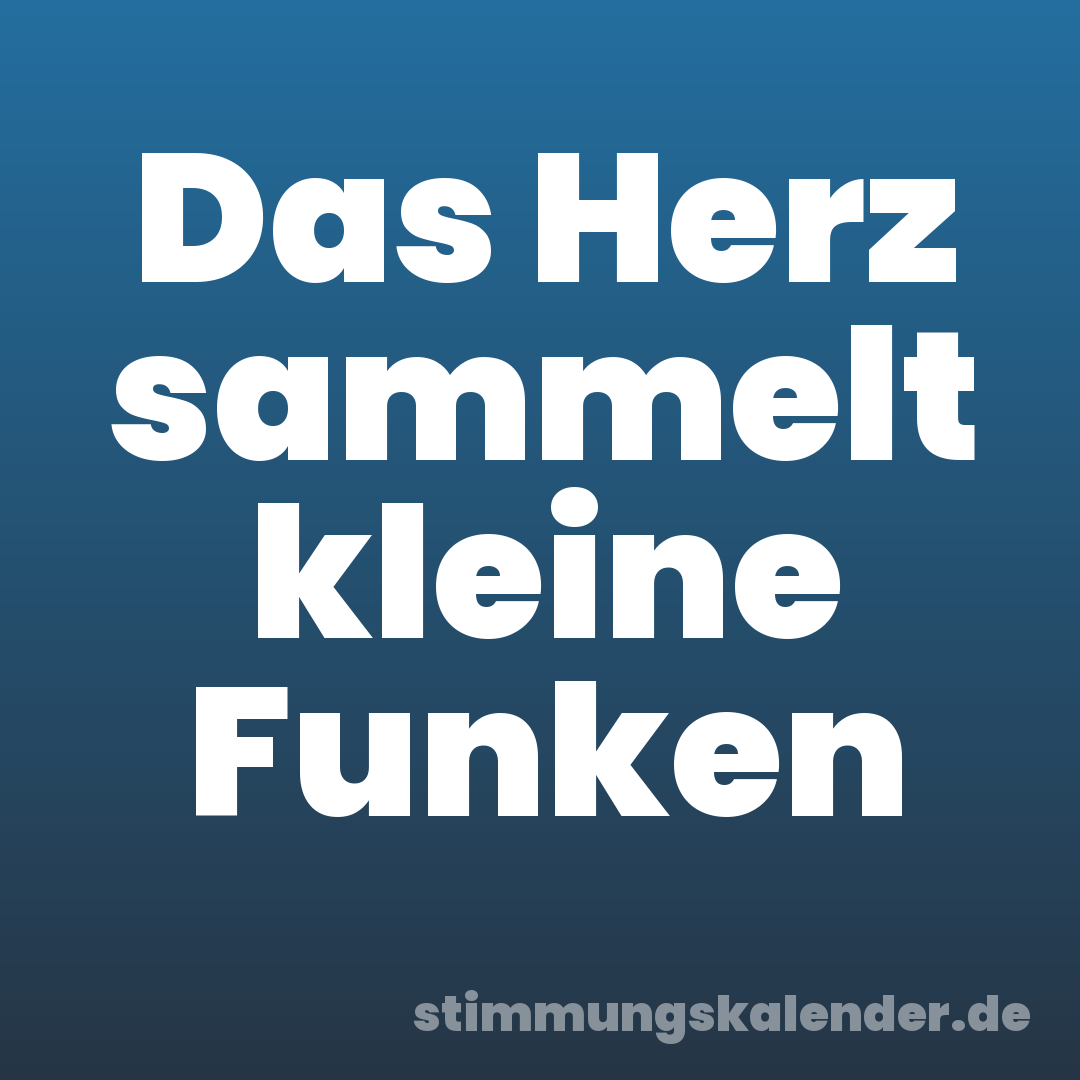 Das Herz sammelt kleine Funken