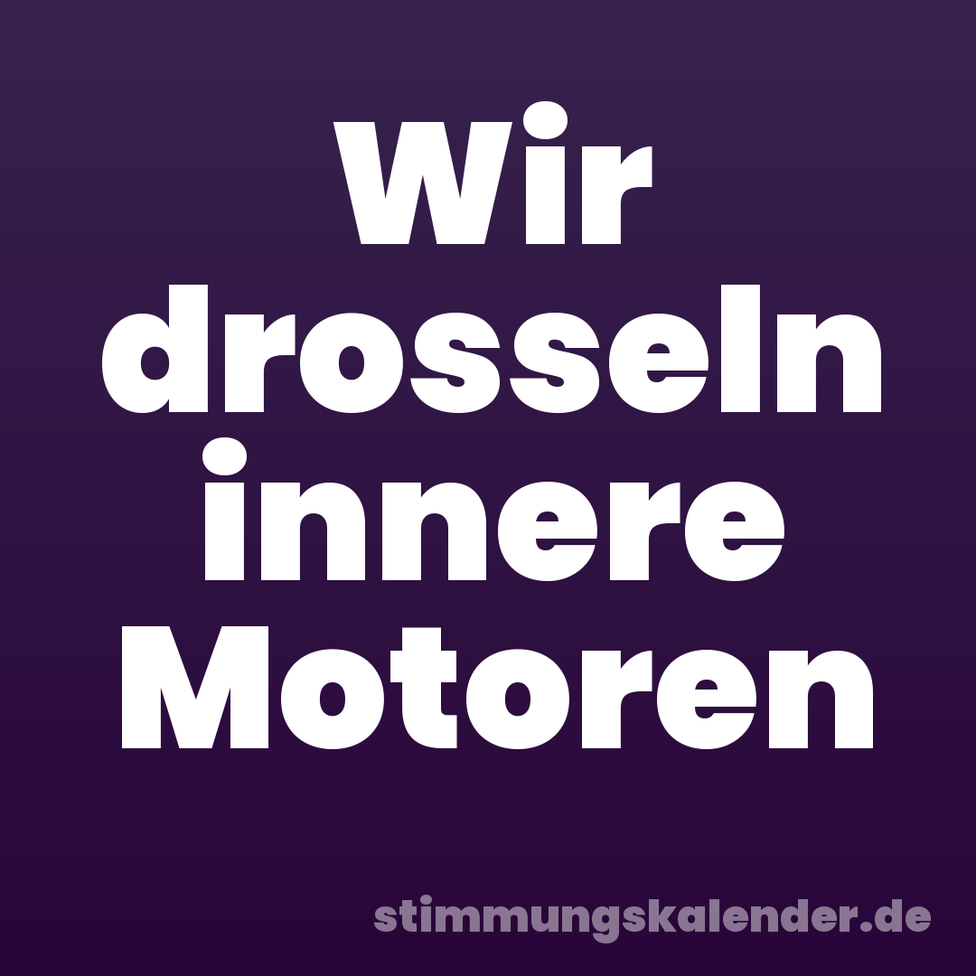 Wir drosseln innere Motoren