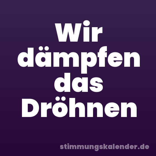 Wir dämpfen das Dröhnen