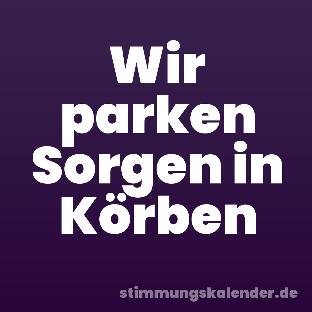 Wir parken Sorgen in Körben
