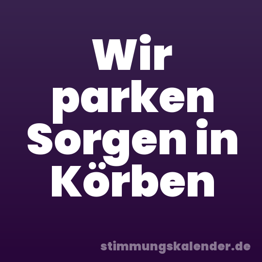 Wir parken Sorgen in Körben