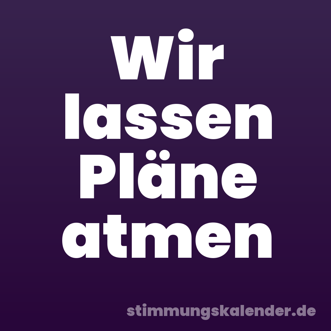 Wir lassen Pläne atmen