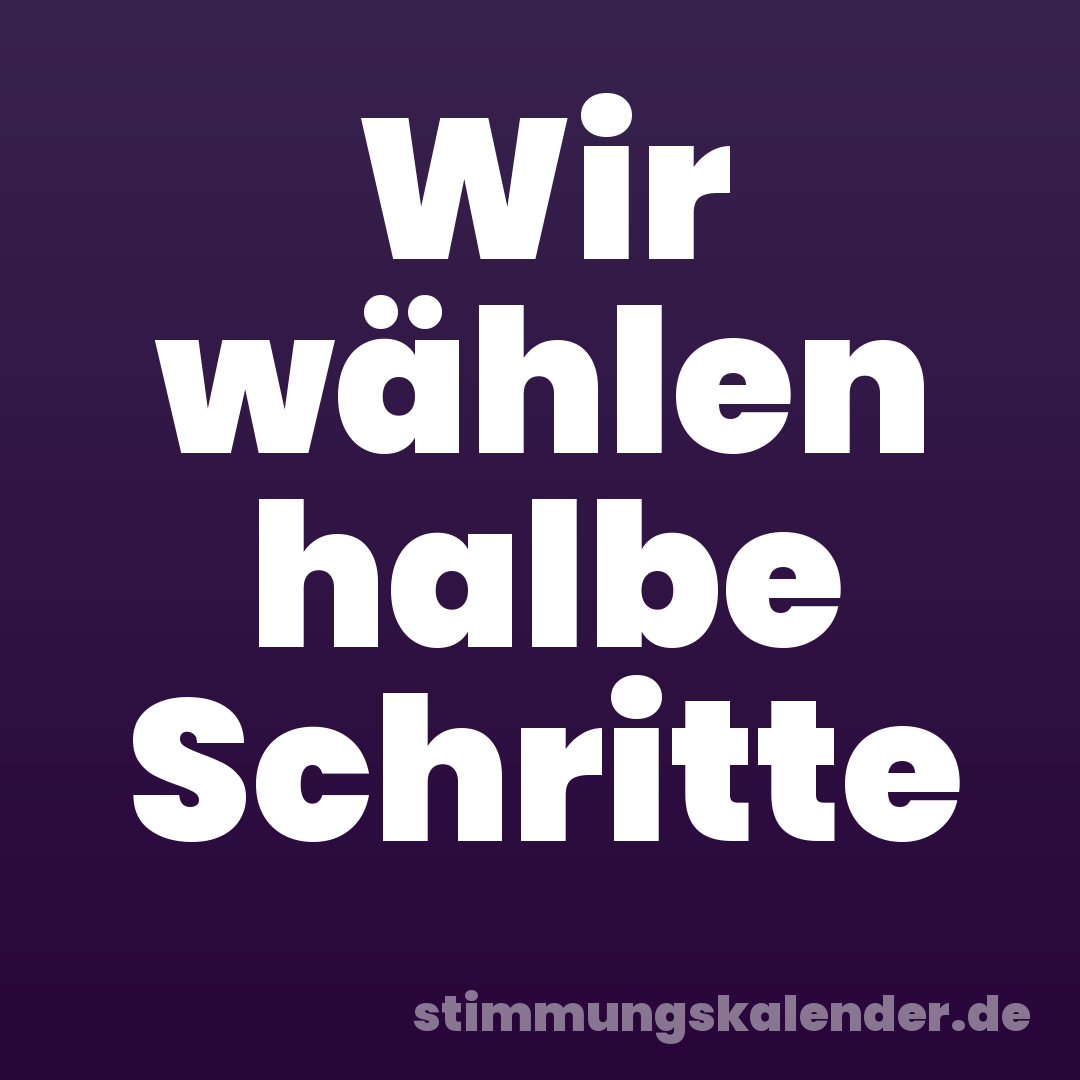 Wir wählen halbe Schritte