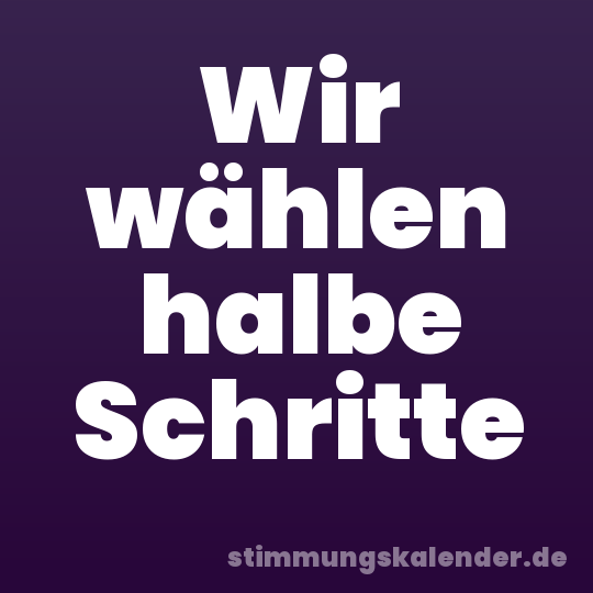 Wir wählen halbe Schritte