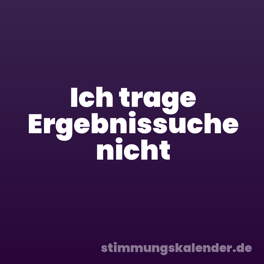 Ich trage Ergebnissuche nicht