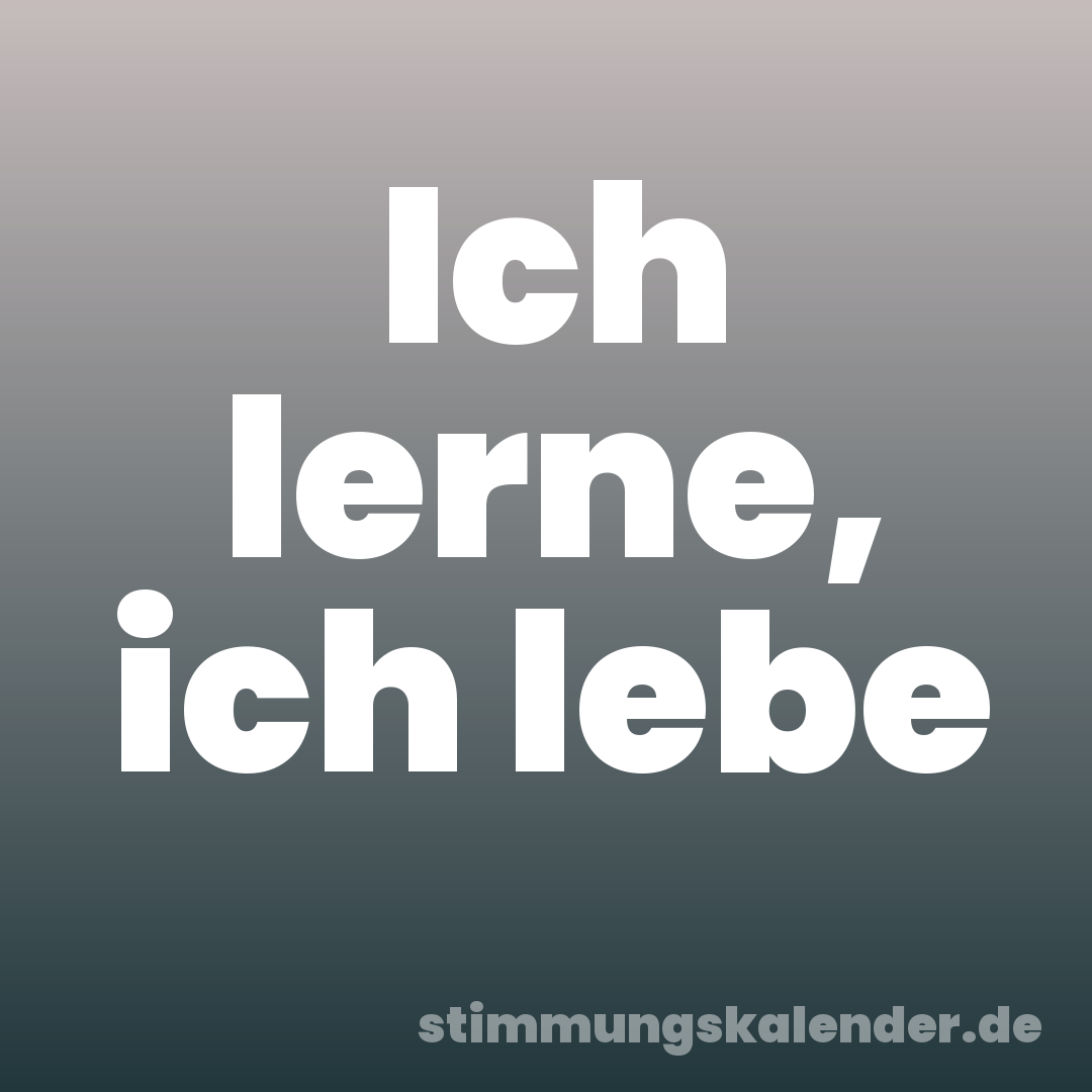 Ich lerne, ich lebe