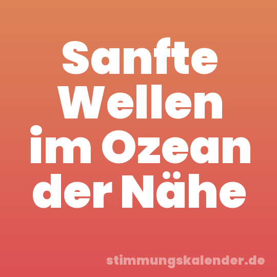 Sanfte Wellen im Ozean der Nähe