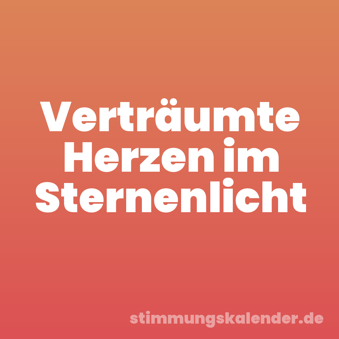 Verträumte Herzen im Sternenlicht