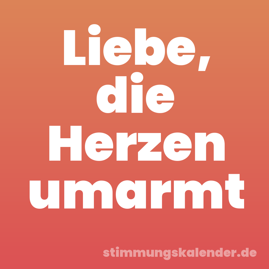 Liebe, die Herzen umarmt