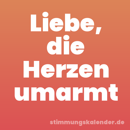 Liebe, die Herzen umarmt