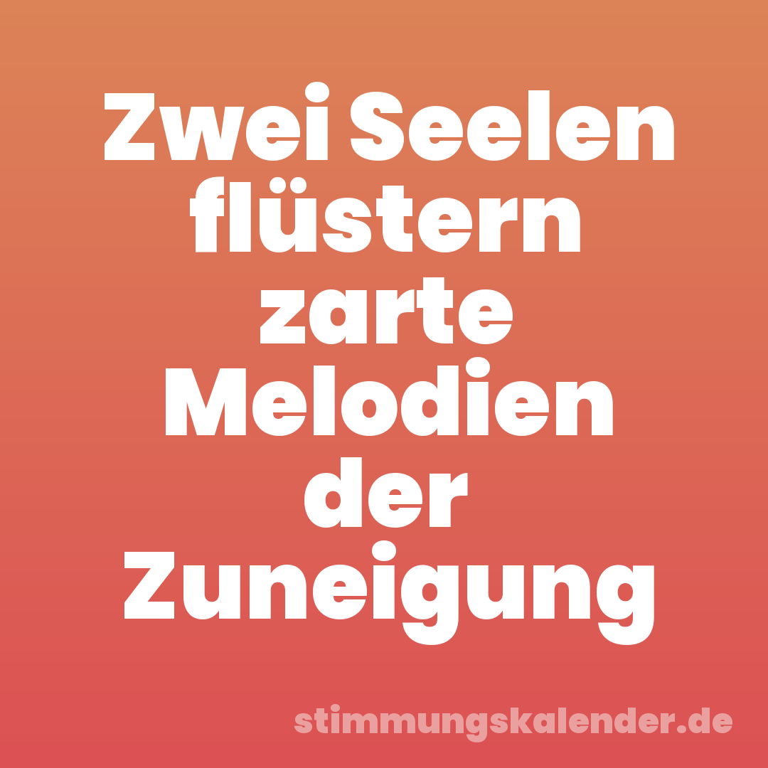 Zwei Seelen flüstern zarte Melodien der Zuneigung
