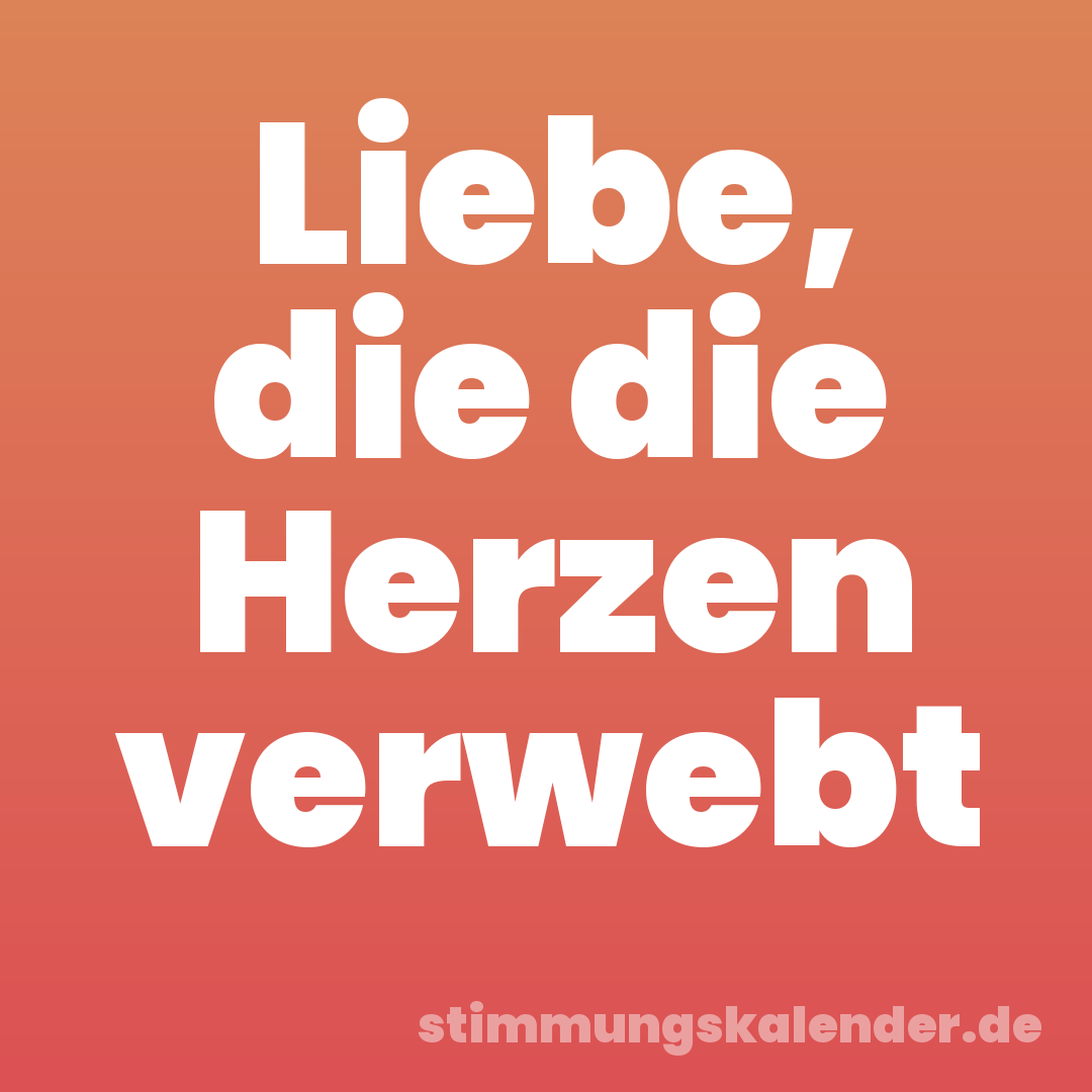 Liebe, die die Herzen verwebt