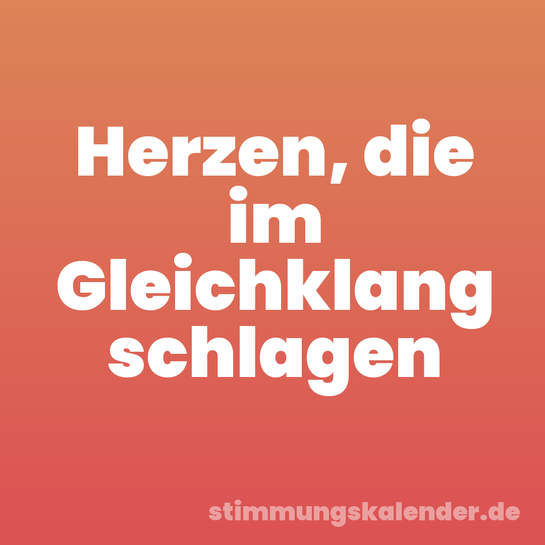 Herzen, die im Gleichklang schlagen