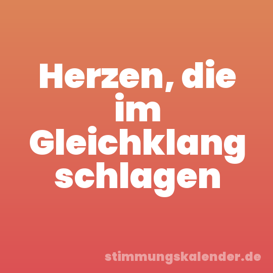 Herzen, die im Gleichklang schlagen