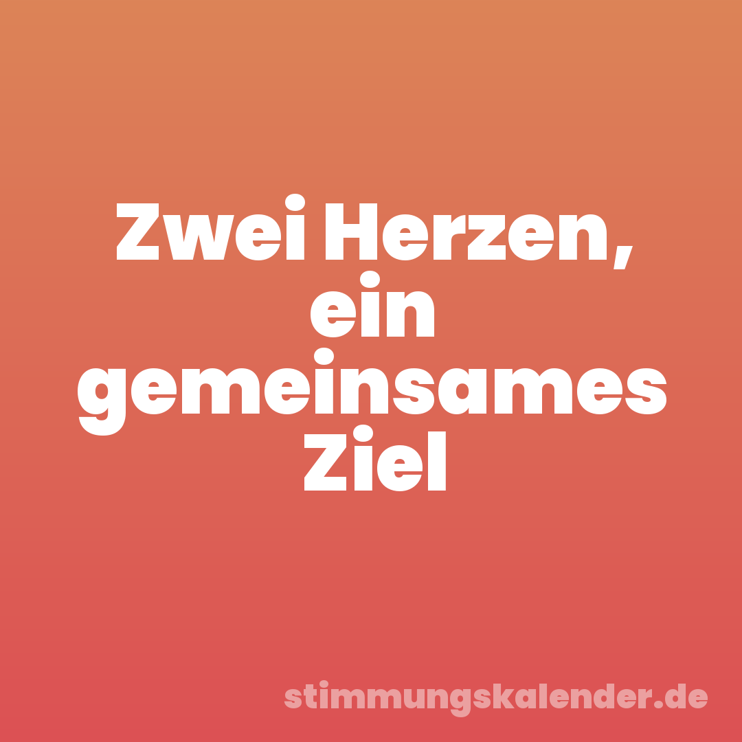 Zwei Herzen, ein gemeinsames Ziel