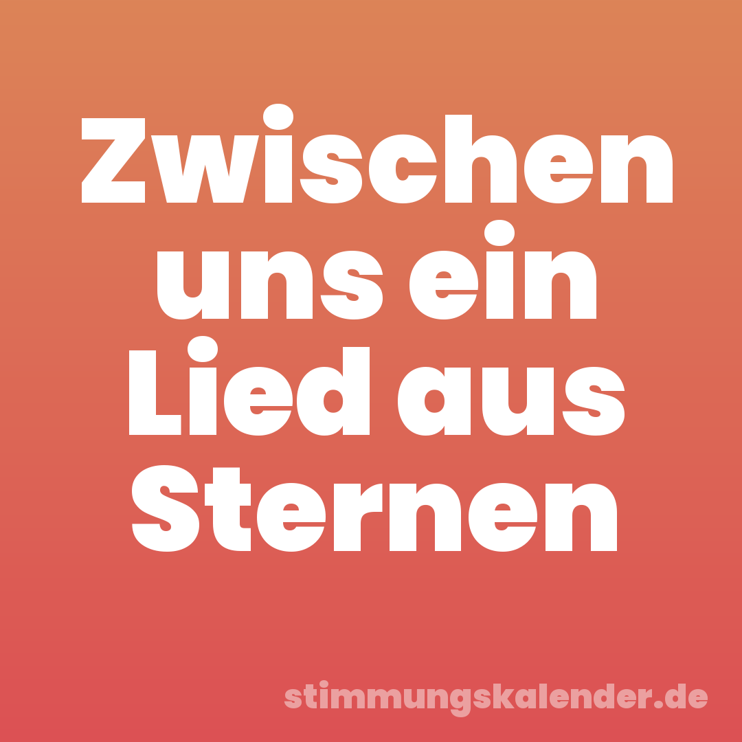 Zwischen uns ein Lied aus Sternen