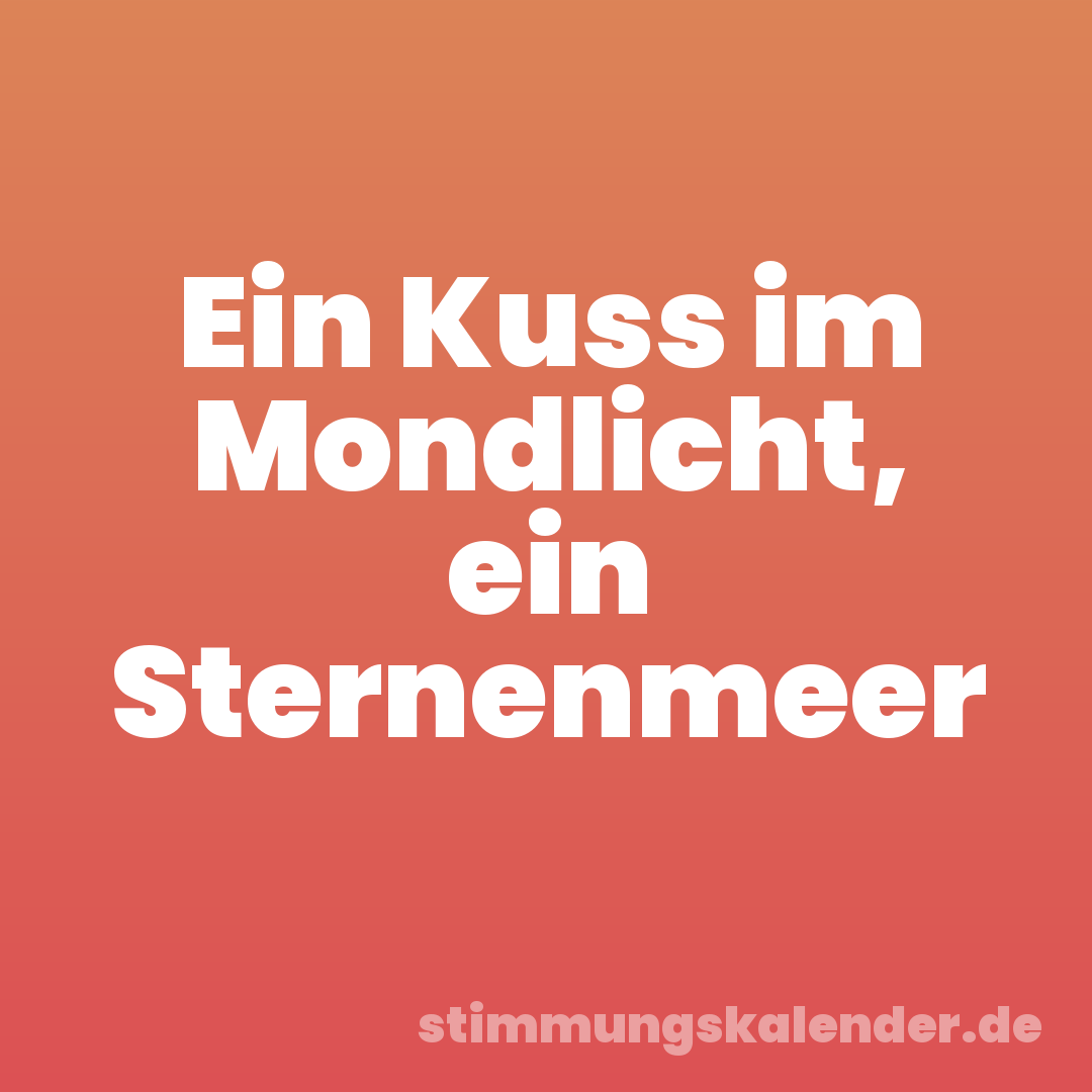 Ein Kuss im Mondlicht, ein Sternenmeer