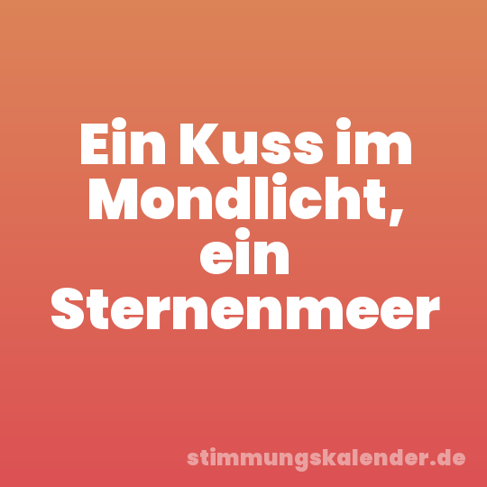Ein Kuss im Mondlicht, ein Sternenmeer