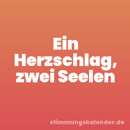 Ein Herzschlag, zwei Seelen