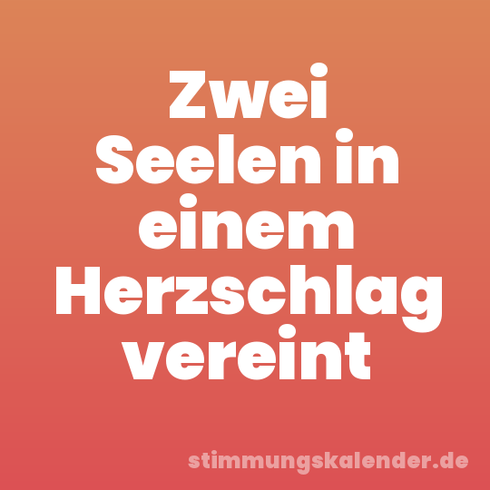 Zwei Seelen in einem Herzschlag vereint