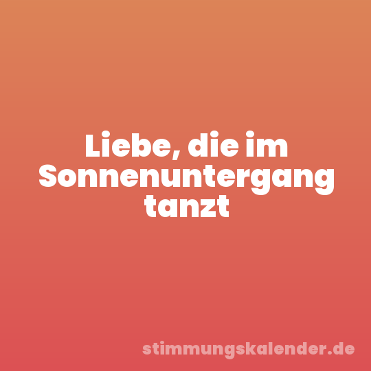 Liebe, die im Sonnenuntergang tanzt