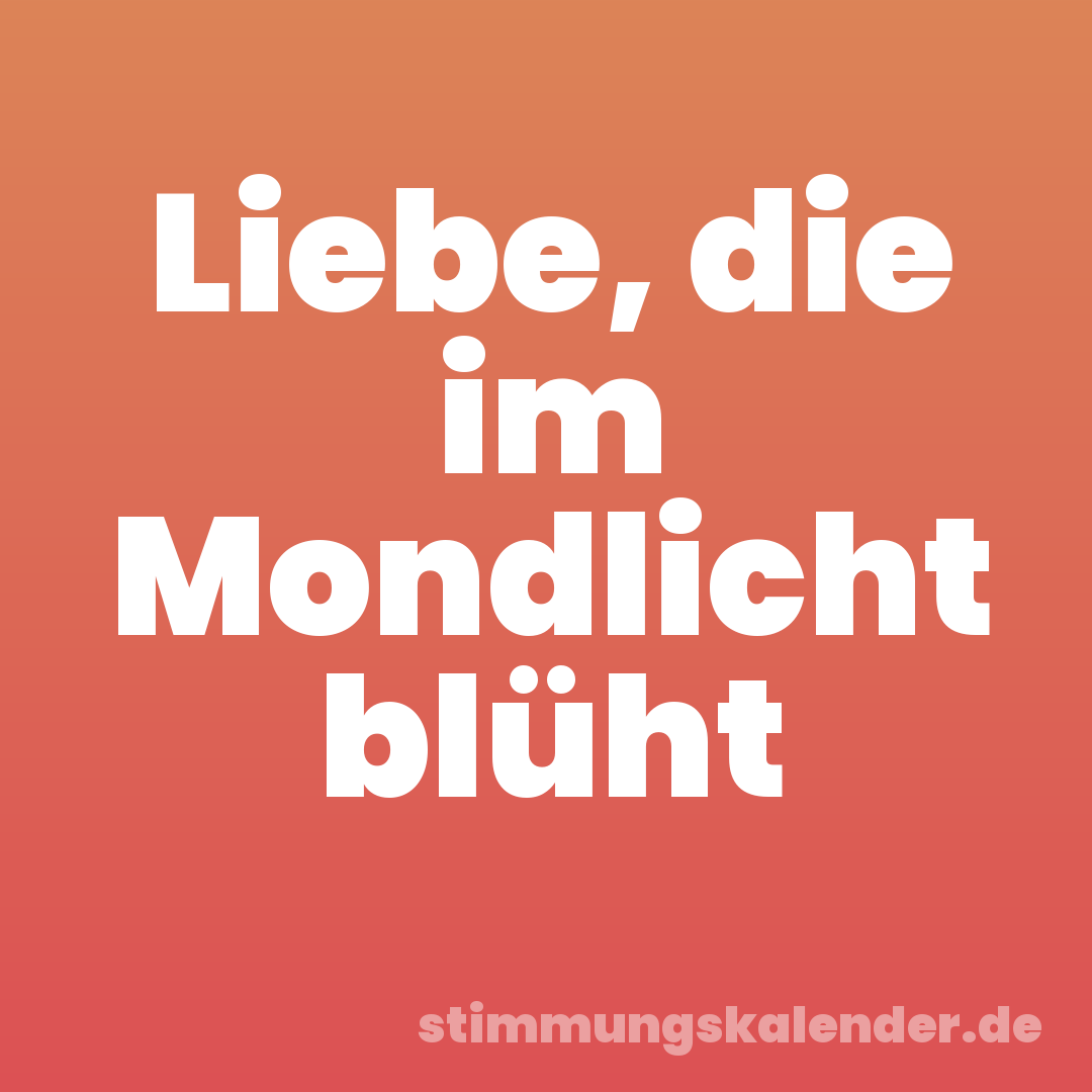 Liebe, die im Mondlicht blüht