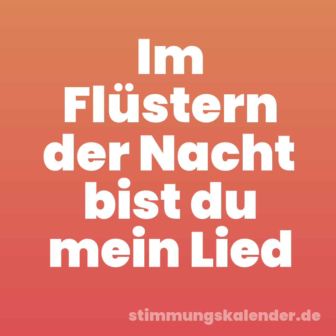 Im Flüstern der Nacht bist du mein Lied