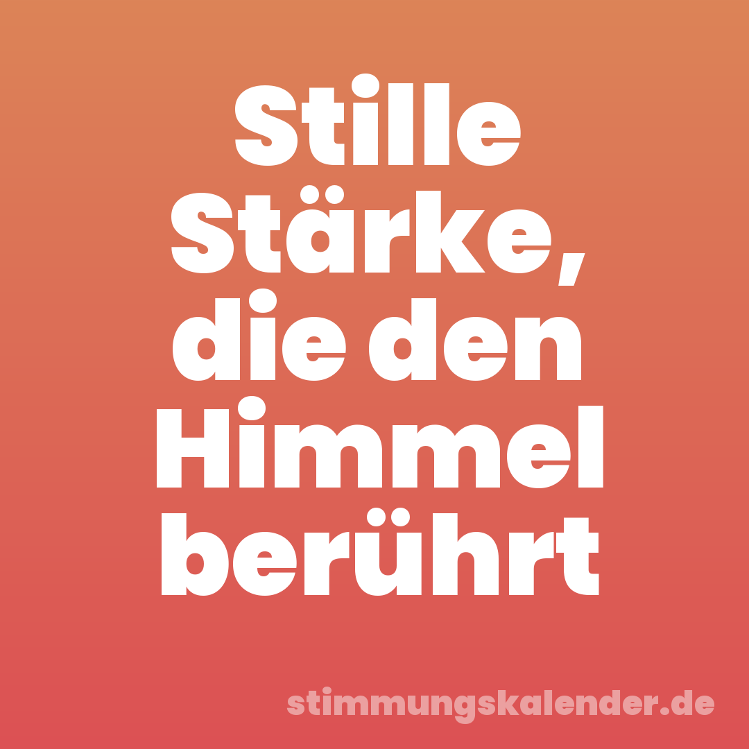Stille Stärke, die den Himmel berührt