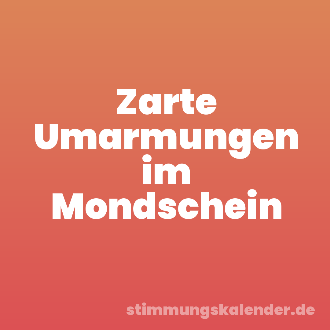 Zarte Umarmungen im Mondschein